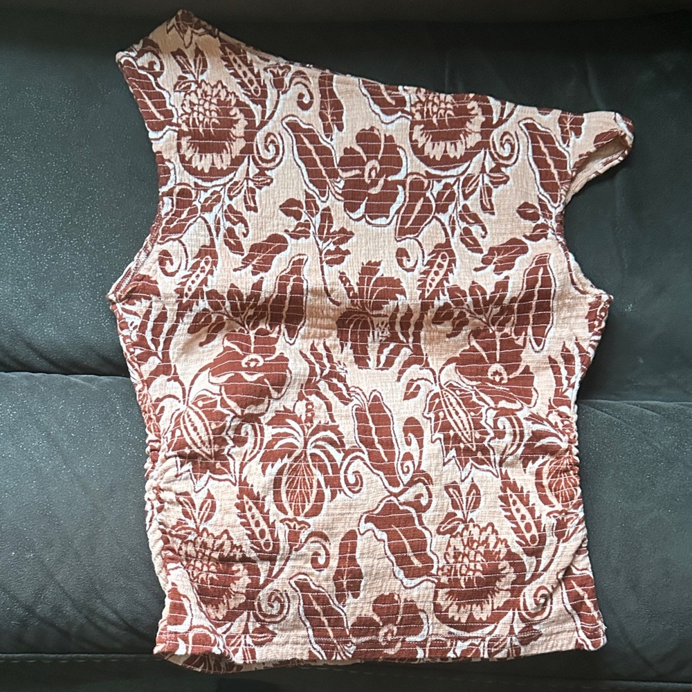 Free People Rust Floral Blouse - Picture 5 of 6